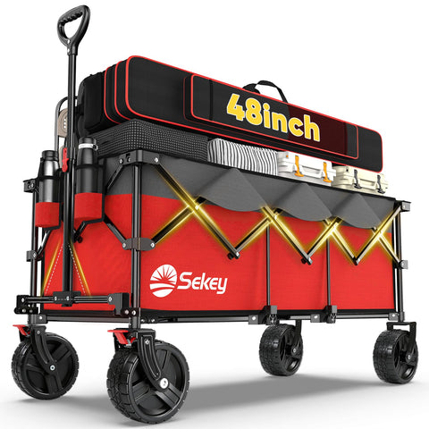 Sekey wagon 48-inch extended frame shows large cargo space for tools