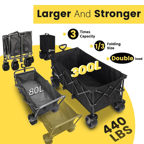 Sekey wagon folded compact demonstrates easy storage and transport convenience
