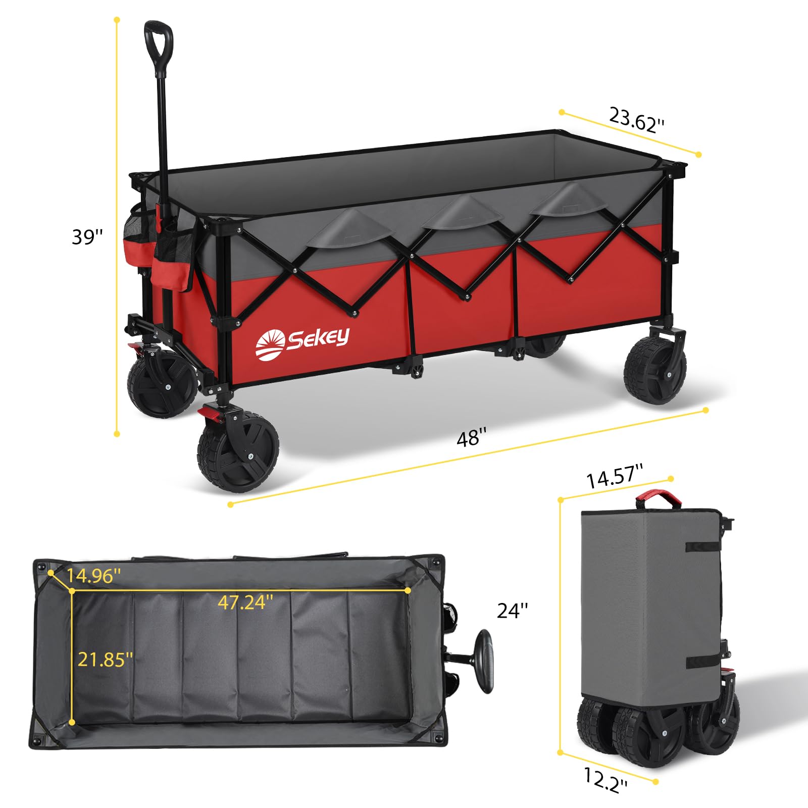 Sekey red and grey colorway stands out in outdoor setups
