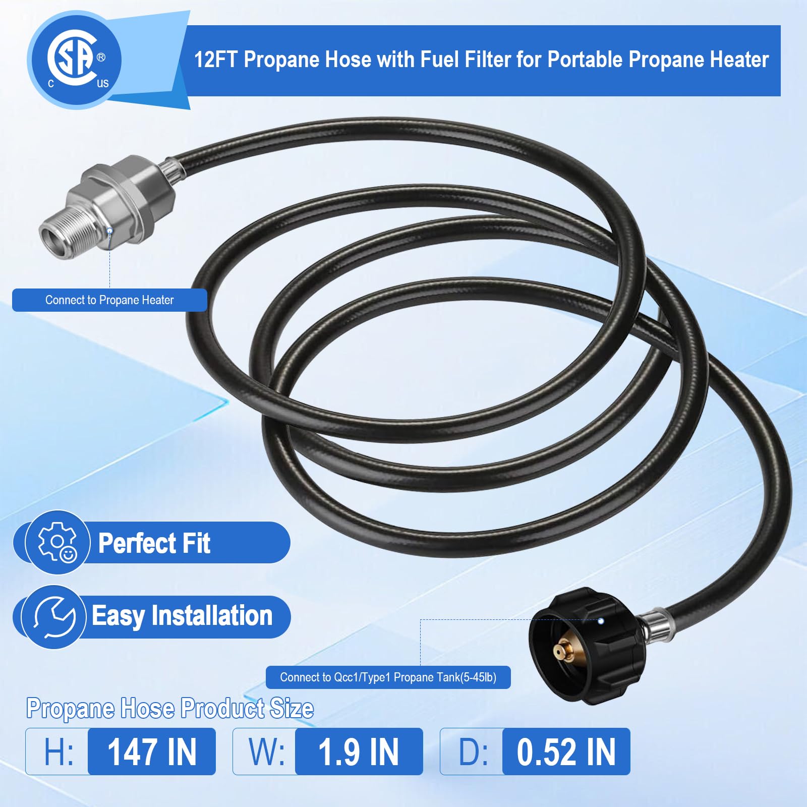 Sekvira portable heater fuel system enables quick campsite warmth.
