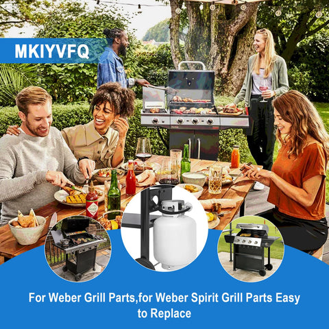 Sekvira Weber regulator kit tank connection demonstrates tight propane setup.