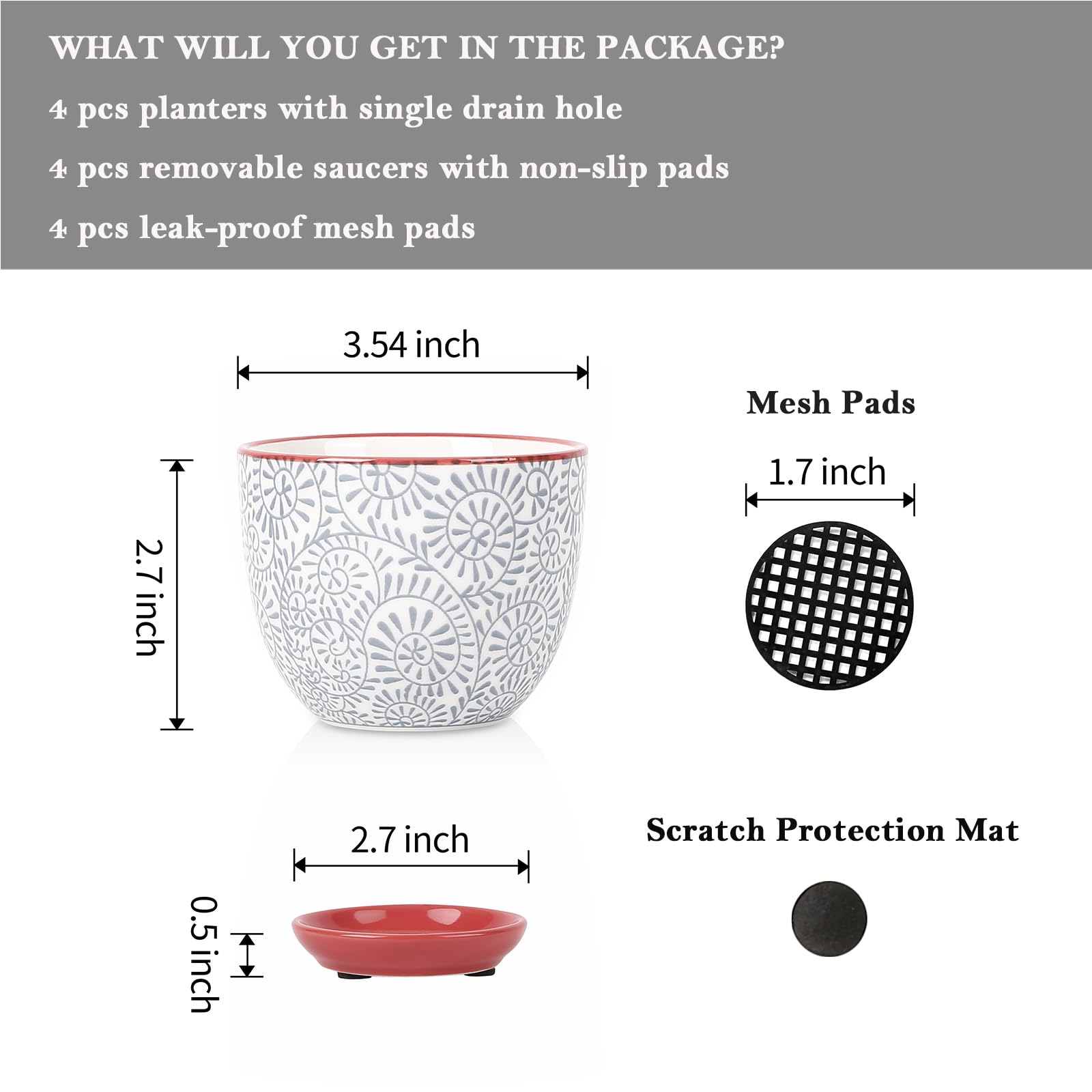Selamica drainage-hole pot designed for easy watering.