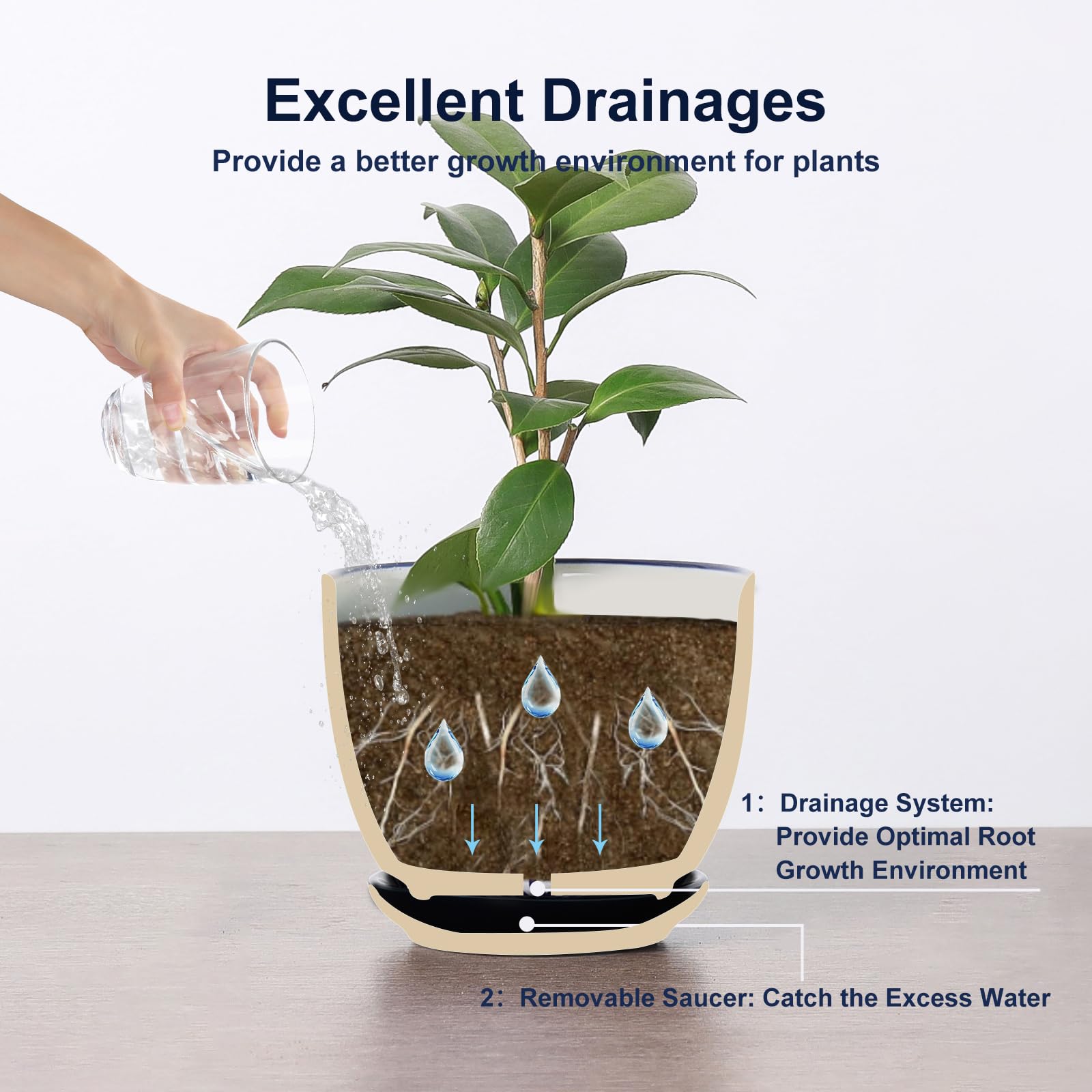 Selamica durable ceramic pot with smooth interior for easy cleaning.