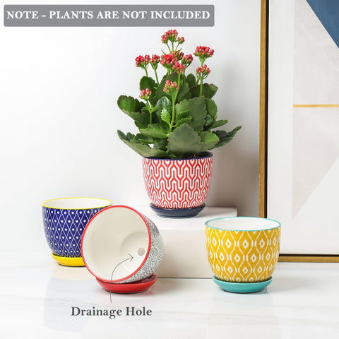 Selamica plant pot with removable mesh pad prevents soil leakage.