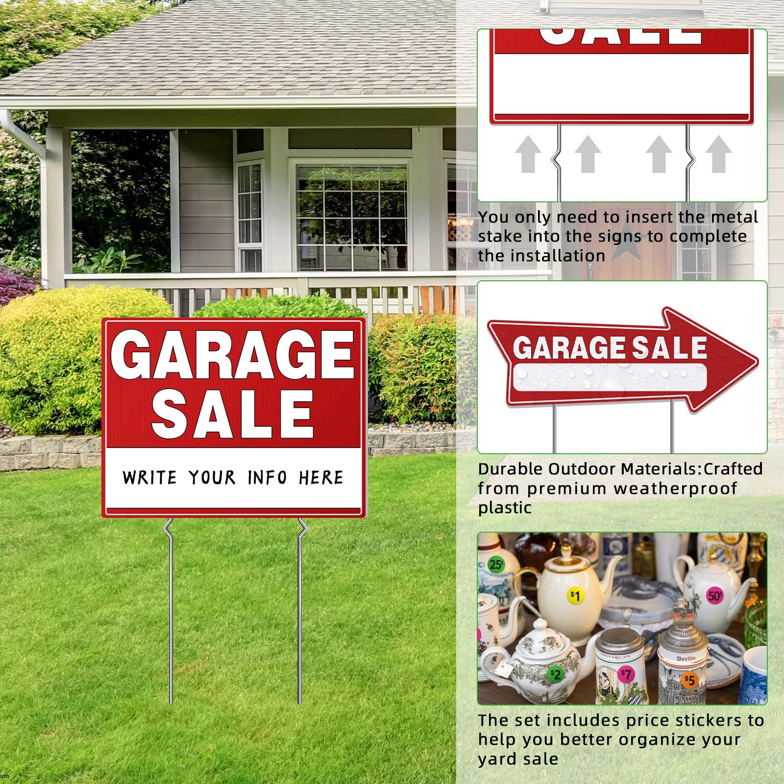 Self-adhesive pricing labels offer quick tagging for items