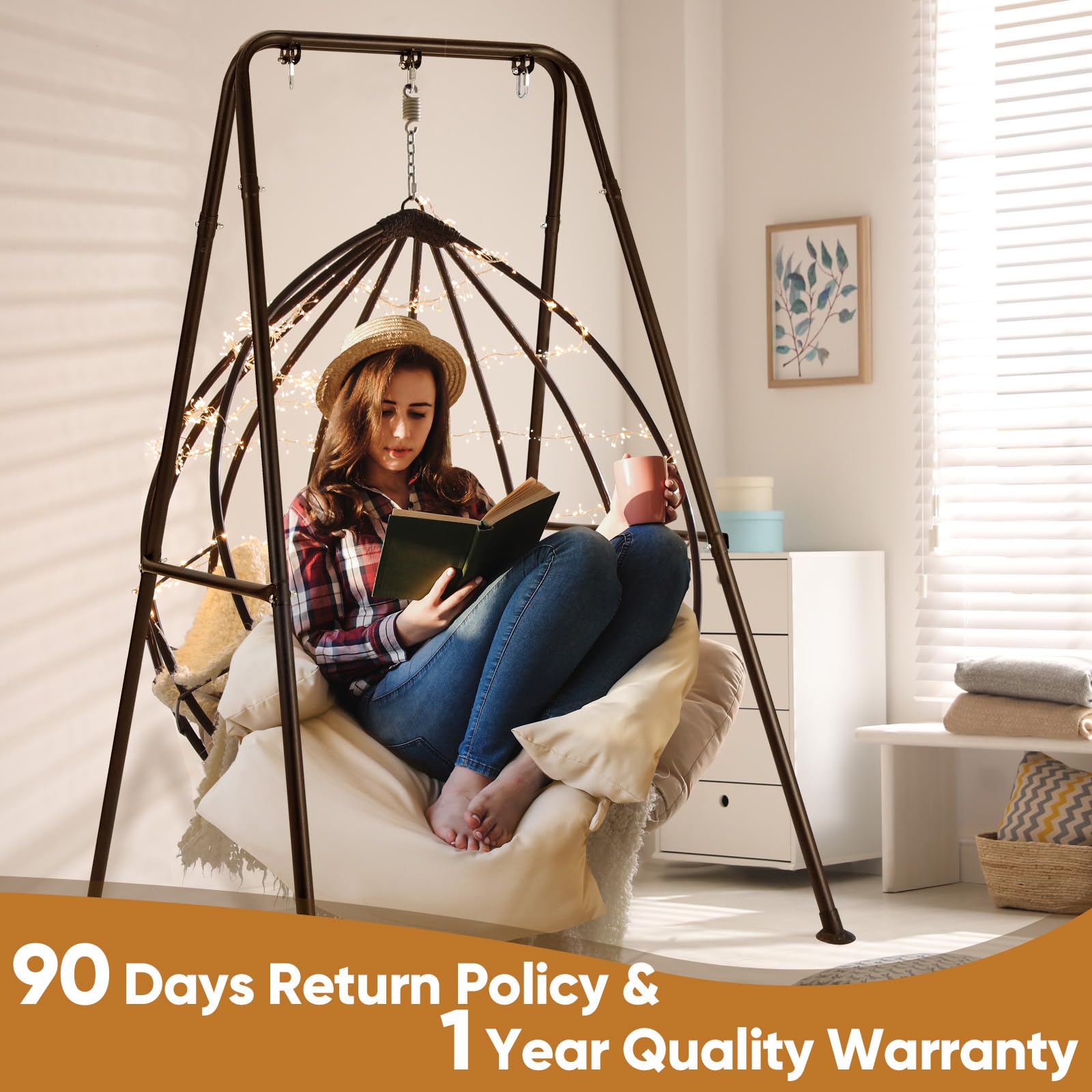 SELFLA hammock stand folded-storage compact design for easy packing.