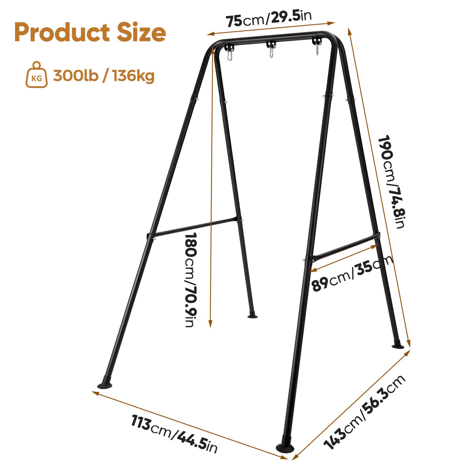 SELFLA hammock stand indoor-outdoor-use suitable for balcony, garden, or patio.