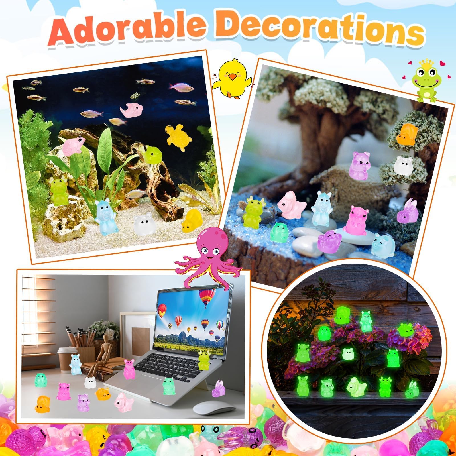 SelfTek glow-in-the-dark pig figurine for parties and crafts