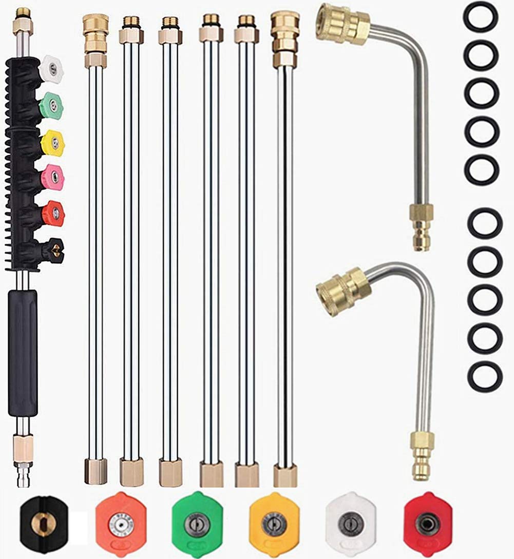 Selkie extension wand 120 inch with 30-degree curved rod reaches gutters and high surfaces.