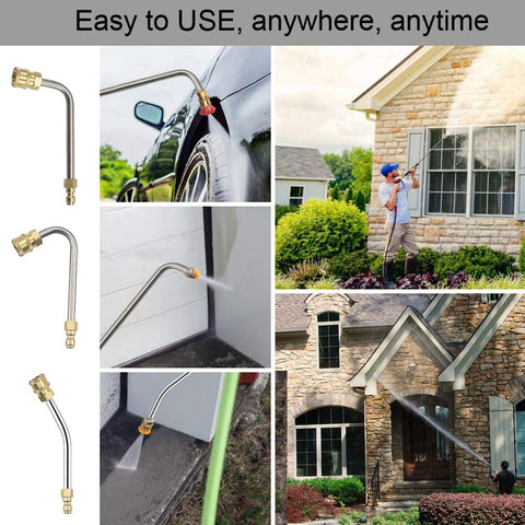 Selkie spray nozzle tips cover angles from 0 to 65 degrees for versatile cleaning tasks.