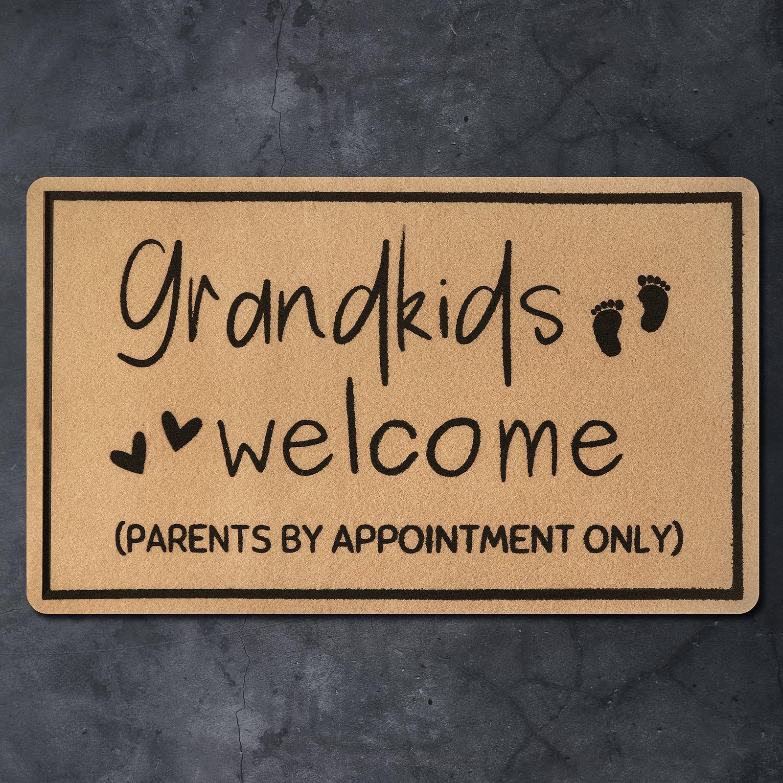 SELORY Christmas grandparents doormat, festive print suits seasonal home decor.