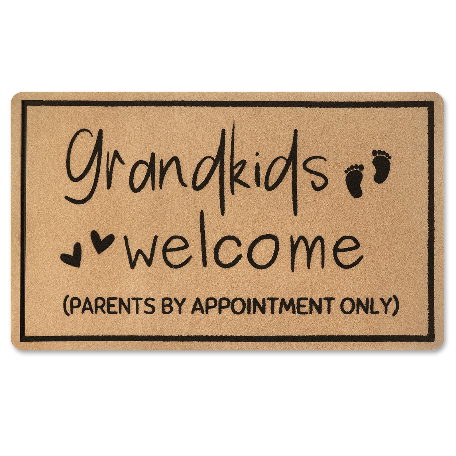 SELORY grandkids welcome doormat front view, invites guests with a playful Nana and Papa message.