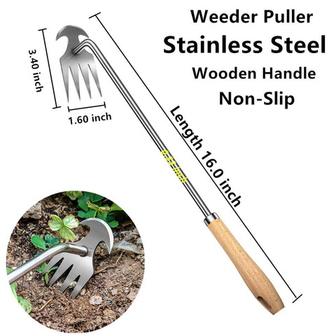Semifrut four-tine stainless head for durable weed removal.