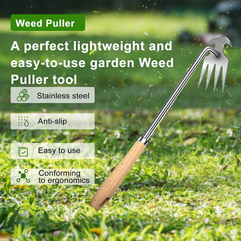 Semifrut weeding tool with strong grip for soil loosening.