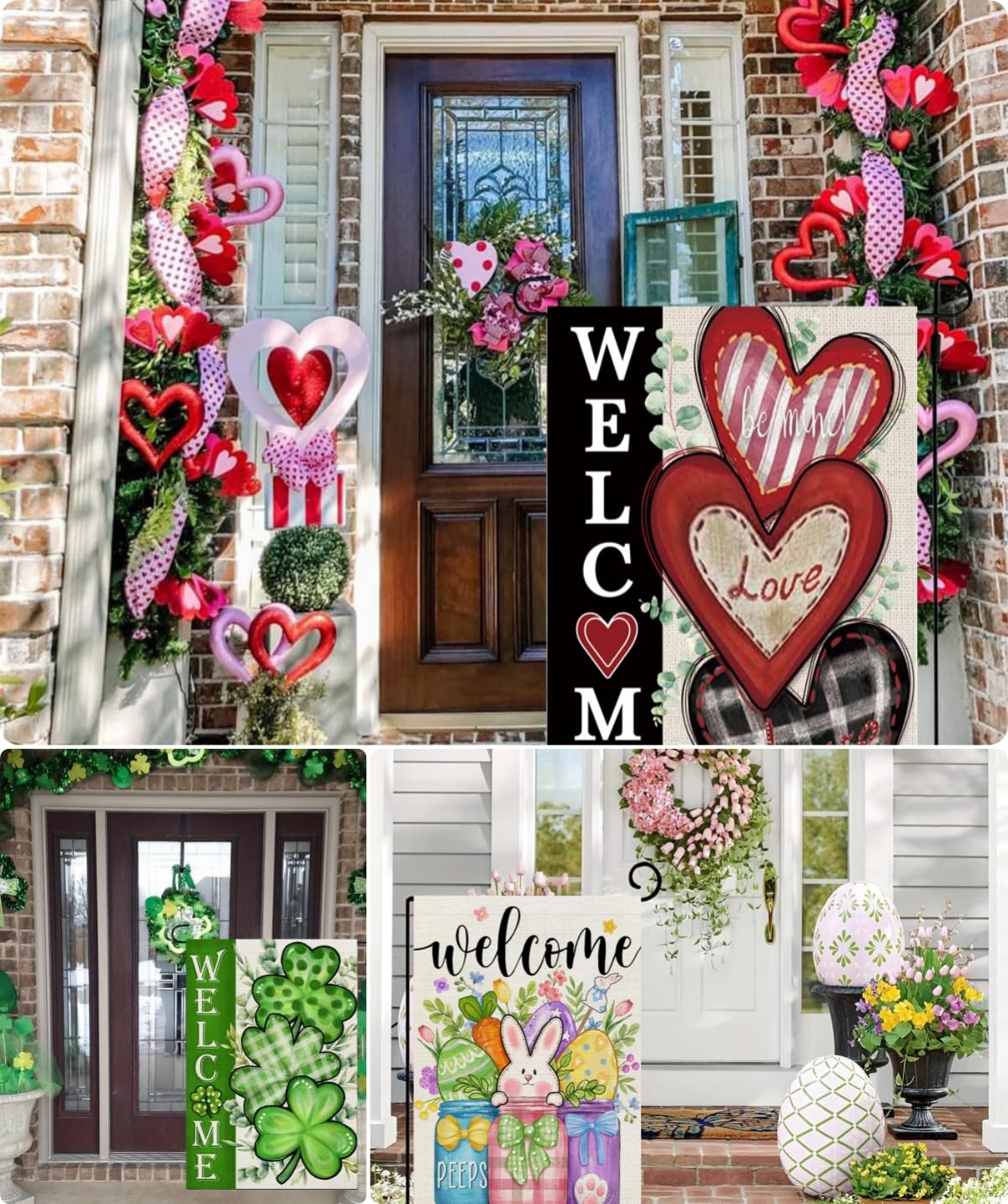 Semneroy St Patrick's Day garden flag with festive greens and symbols for outdoor display.