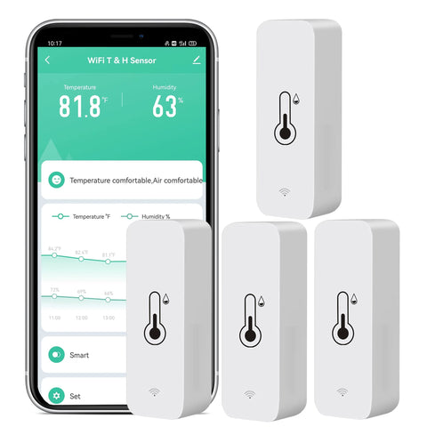 SENCKIT 4-pack sensors front view for compact home monitoring
