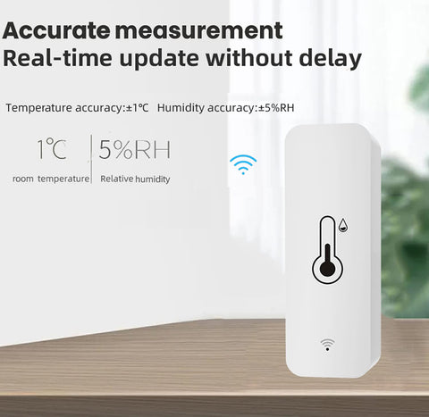 SENCKIT graphs display temperature and humidity history for trend analysis