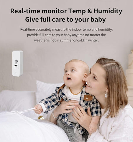 Senckit live readings display temperature and humidity trends