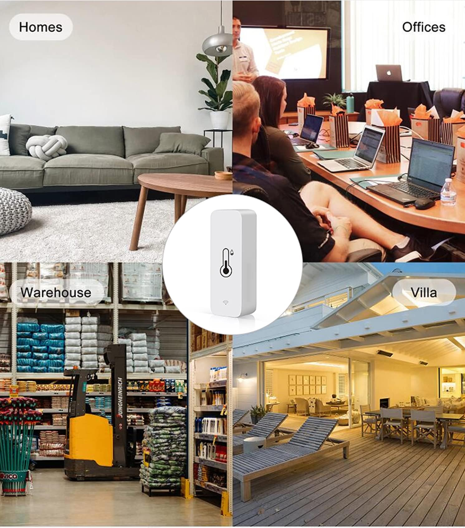 Senckit 4-pack bundle suited for multi-room monitoring