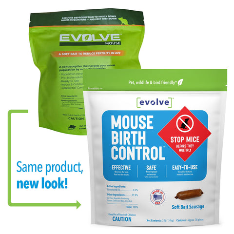 SenesTech Evolve Birth Control sausages outdoors along fence for long-term management