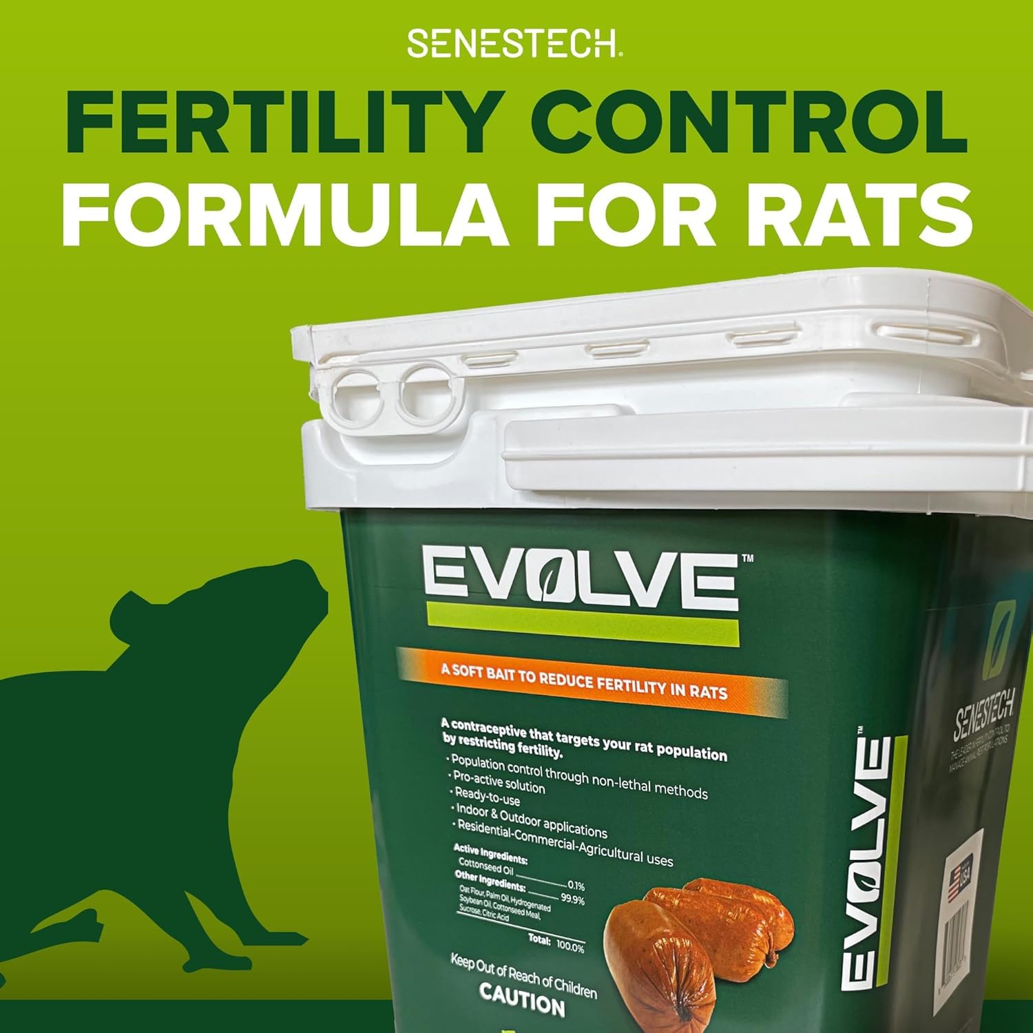 SenesTech Evolve sausages in bait stations reduce activity near burrows safely.