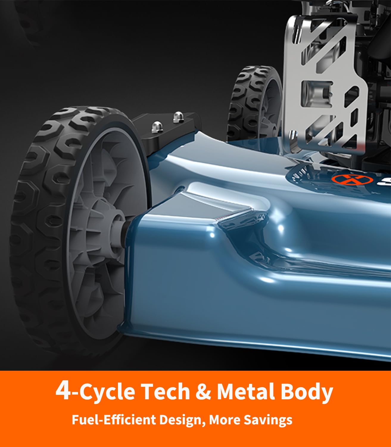 SENIX fuel-efficient 4-stroke design reduces gas use over time.