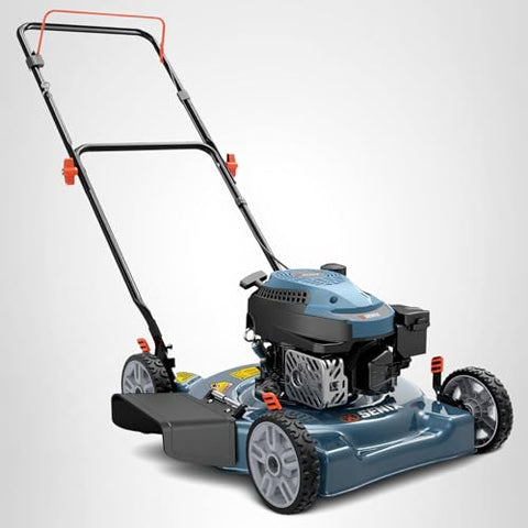 SENIX quiet operation minimizes neighborhood noise during mowing.