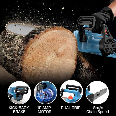 SENIX safety features include trigger lockout and automatic kickback brake.