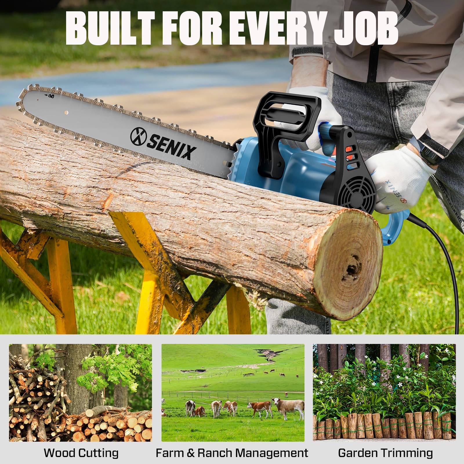 SENIX storage cover keeps the tool protected during transport.