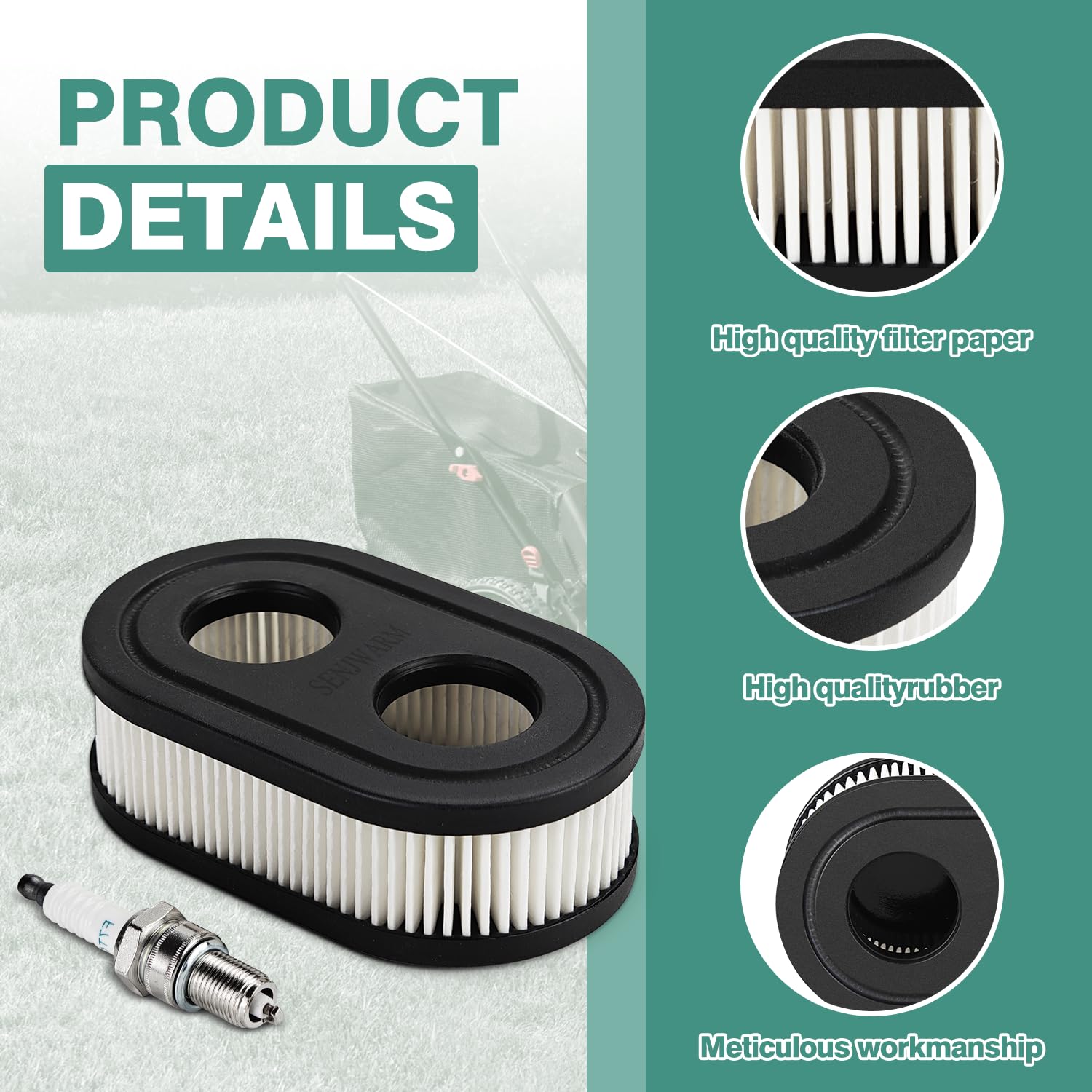 SENJWARM air-filter close-up showing sealing and compatibility features