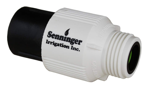 Senninger Pressure Regulator 25 PSI front view helps maintain stable output for drip systems.