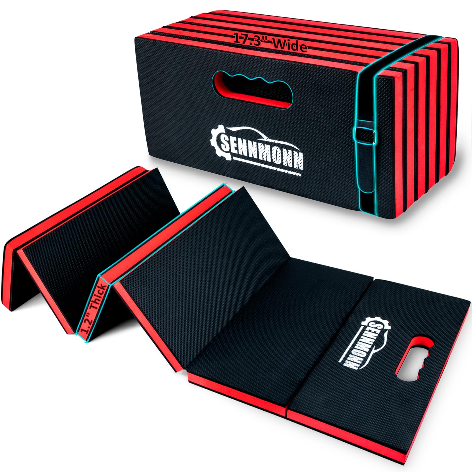 SENNMONN kneeling pad folded with handle for easy transport