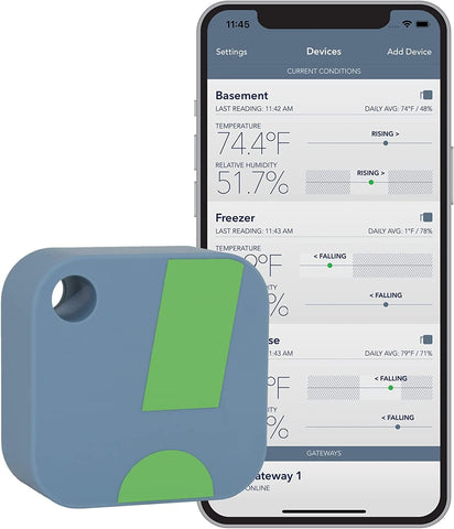 SensorPush HT1 outdoor thermometer shows real-time temperature for outdoor comfort