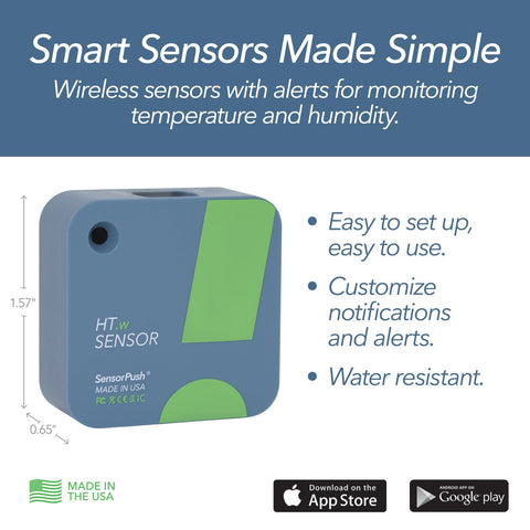HT.w with water-resistant design guarding humidity and temperature in challenging environments.