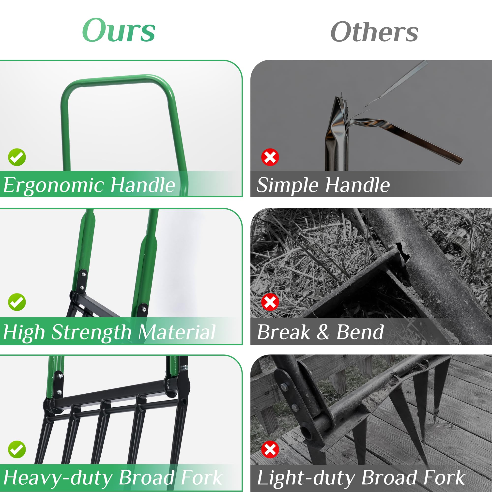 Senvert Broad Fork used for bed prep applications in raised beds.