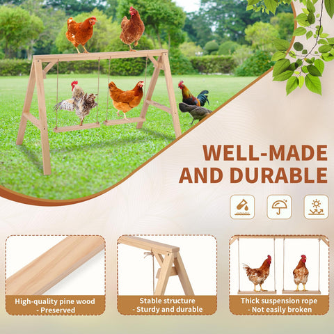 SENXILLER weather-resistant coop perch designed for durable outdoor use.
