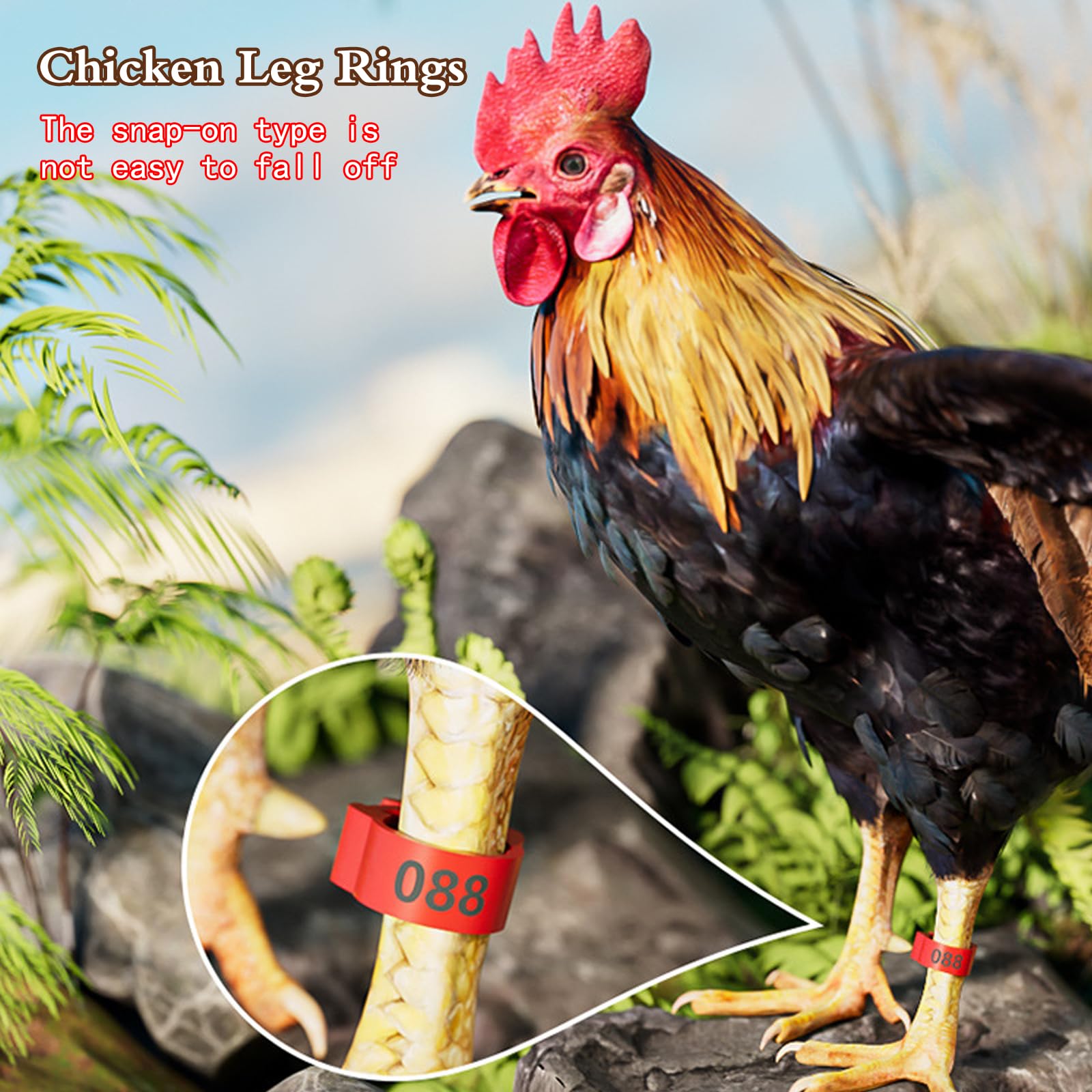 senylanhxy reusable non-toxic plastic rings for durable poultry tagging