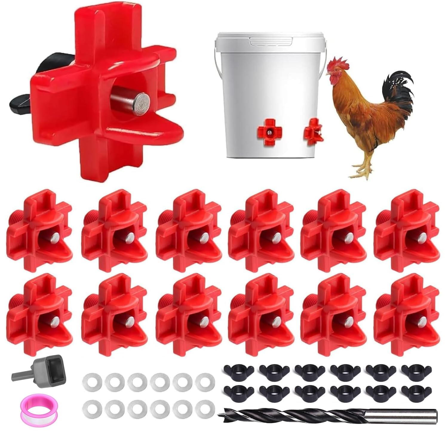 Senylanhxy horizontal chicken waterer nipples for efficient coop hydration