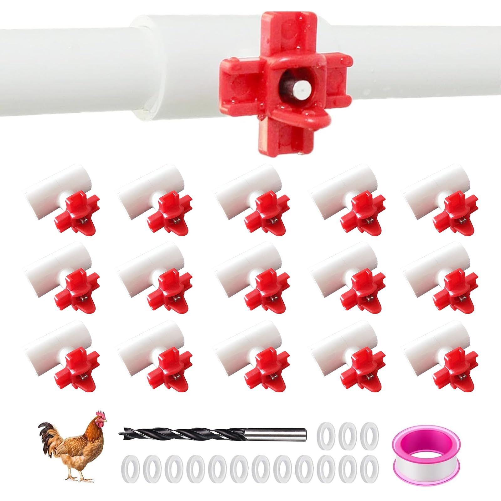 Senylanhxy horizontal nipple waterer assembly demonstrates quick DIY setup for poultry