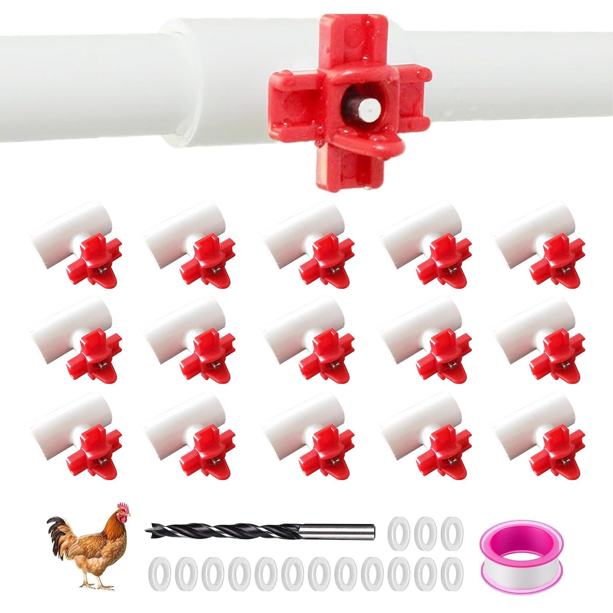 Senylanhxy horizontal nipple waterer assembly demonstrates quick DIY setup for poultry