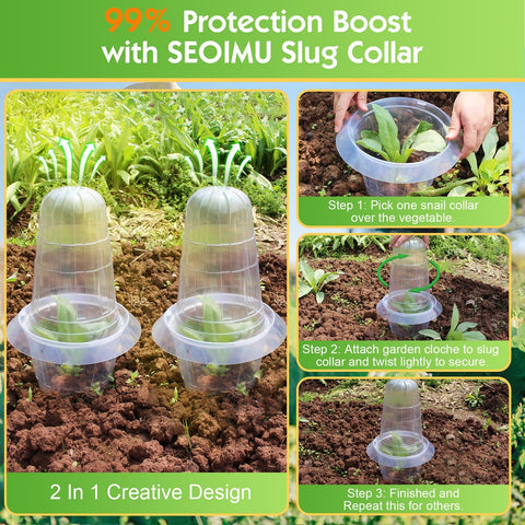 SEOIMU three-fixation options keep cloches stable on different surfaces.