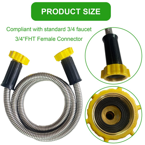 Seokmiat hose showing two female connectors for leak-proof setup