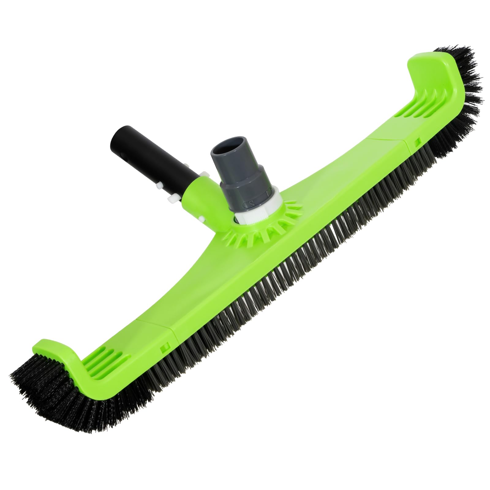 Sepetrel 20-inch pool brush head with curved ends cleans hard-to-reach corners safely.