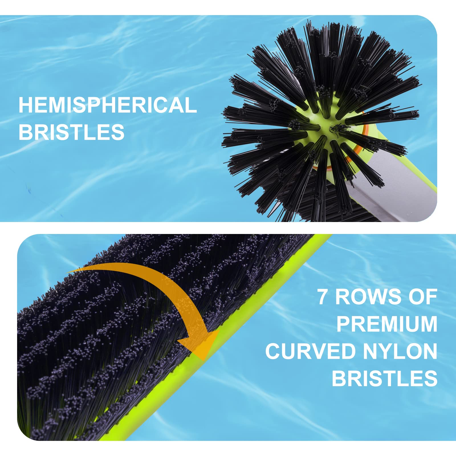 Sepetrel aluminum back pool brush for durability and balance
