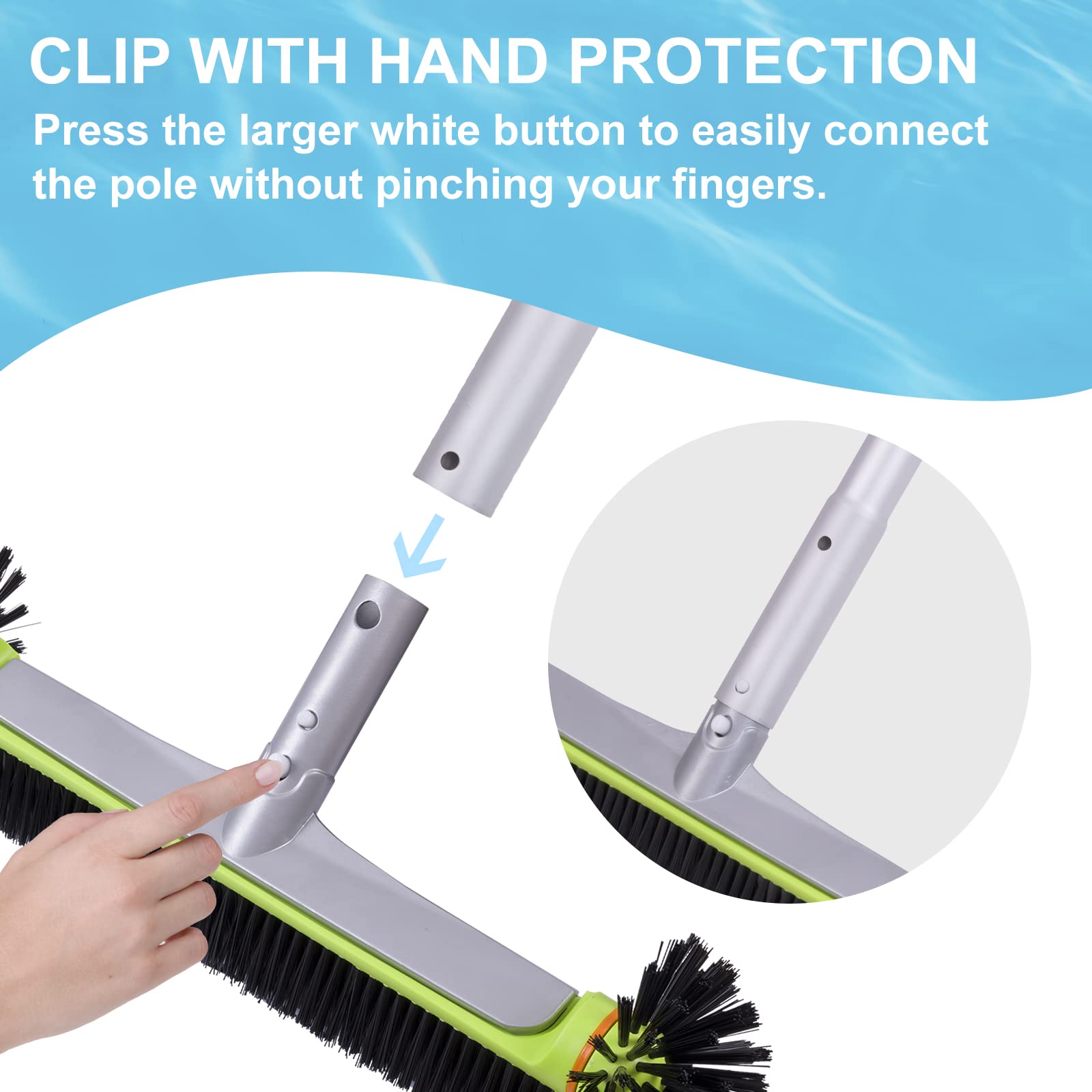 Sepetrel 45 degree angled handle enables optimal cleaning stance