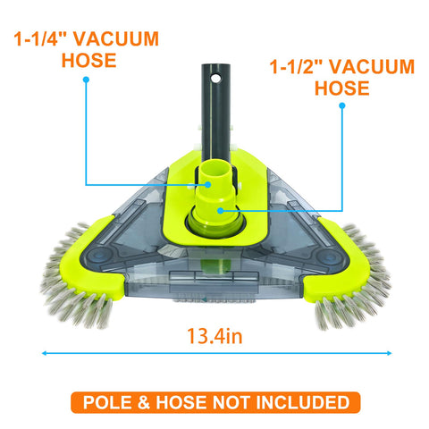 Sepetrel bottom brush enhances cleaning across pool surface