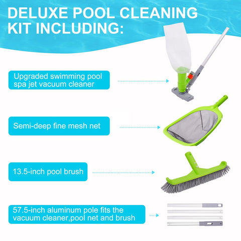 Sepetrel Deluxe 13-5 inch pool brush reaching corners