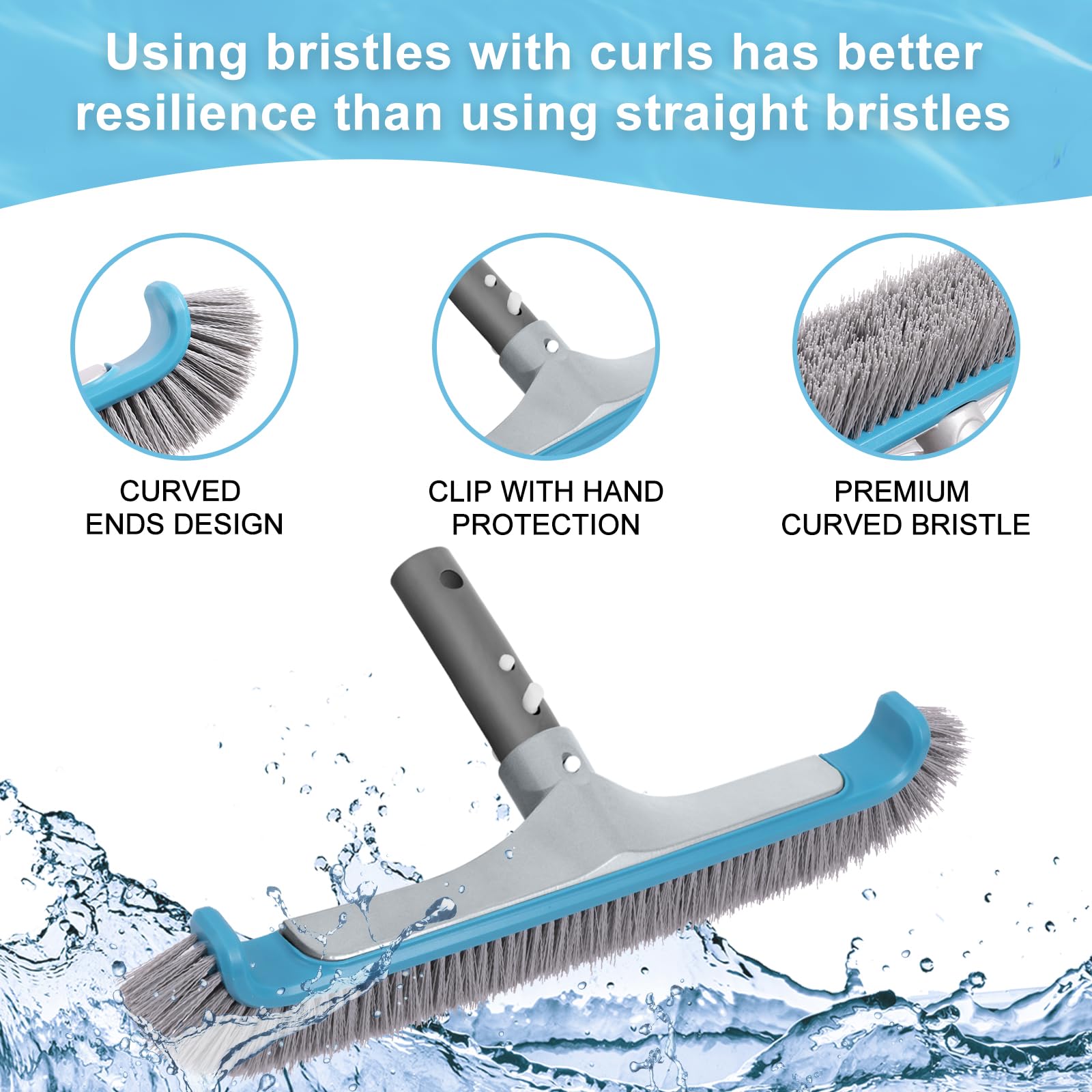 Sepetrel Deluxe kit rotatable scrub brush reaches hard-to-access areas.