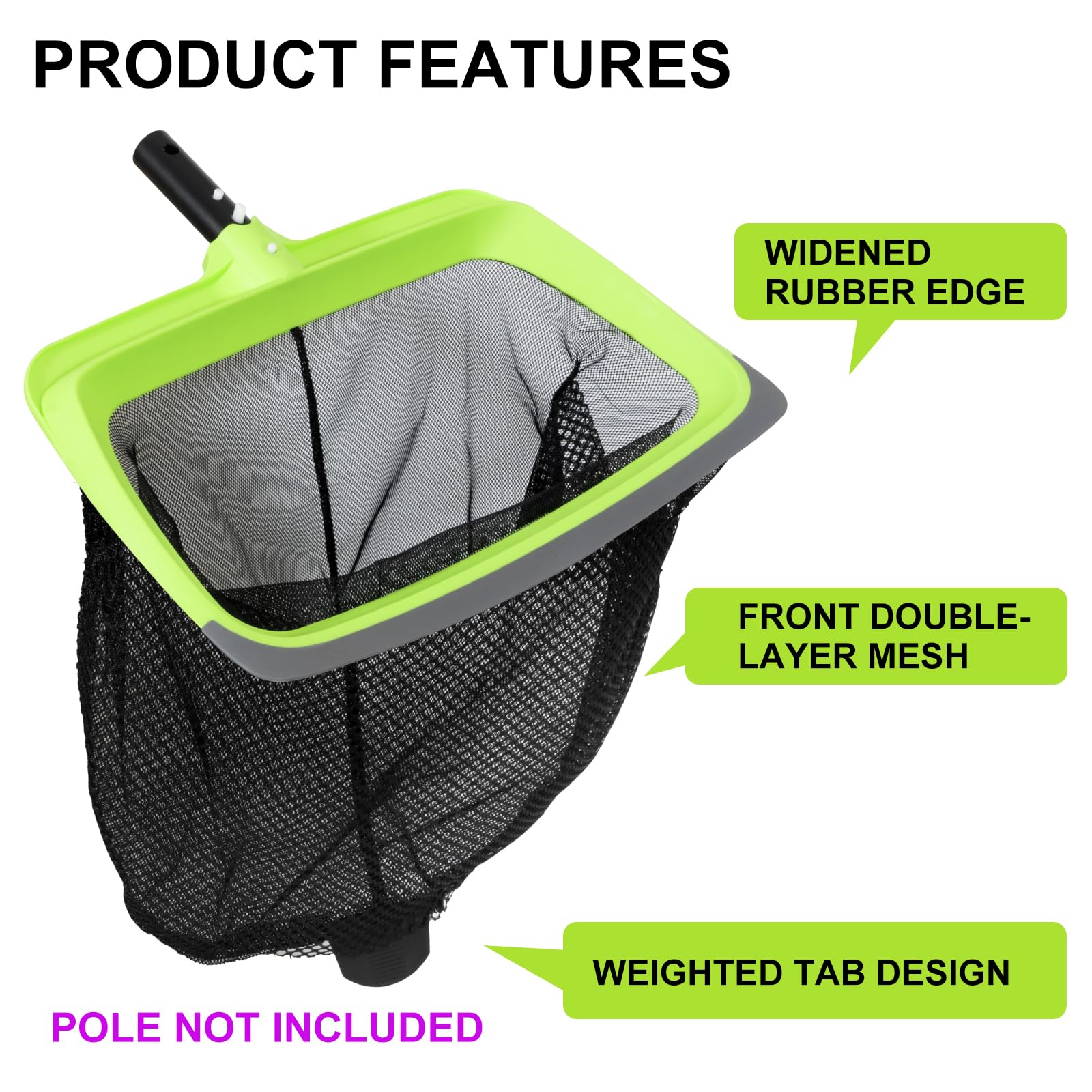 Sepetrel front double layer mesh captures debris without clogging