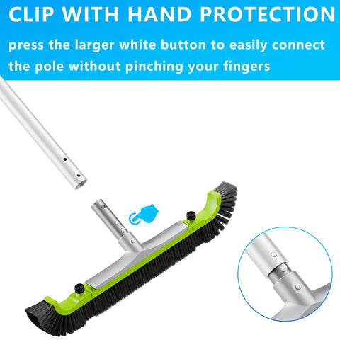 Sepetrel hand-protection clip prevents finger pinching during attachment.